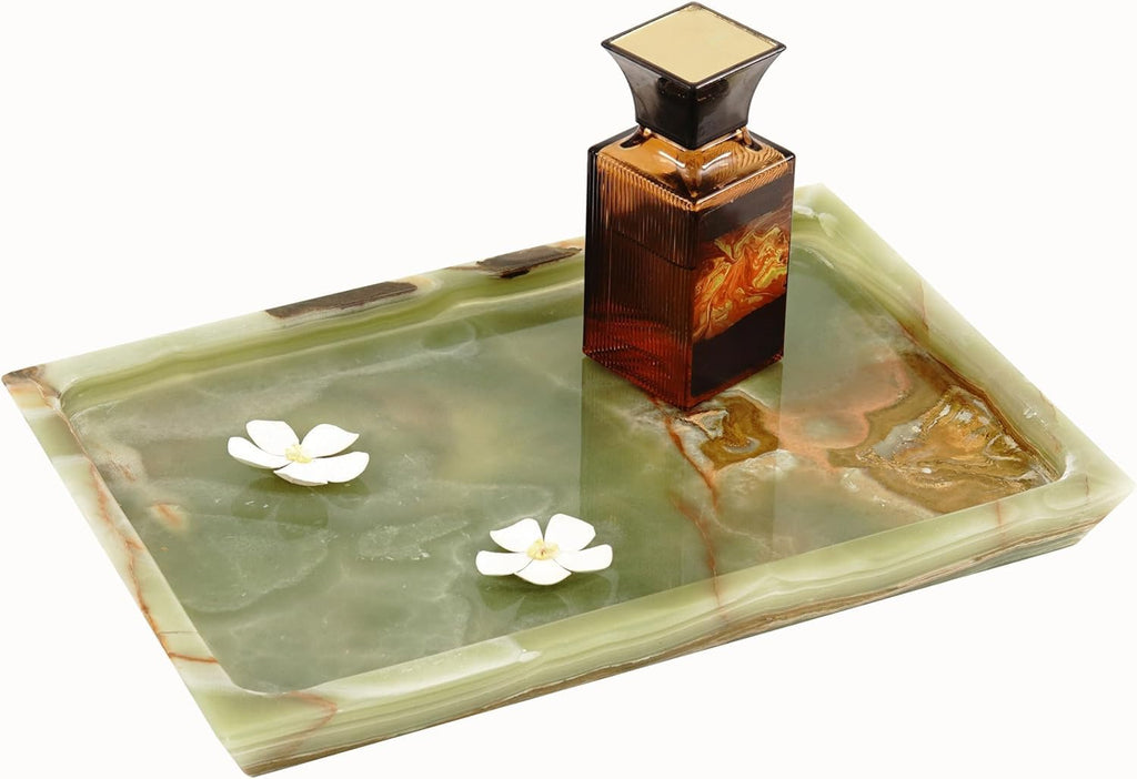 Luxury Green Onyx Stone Vanity Tray